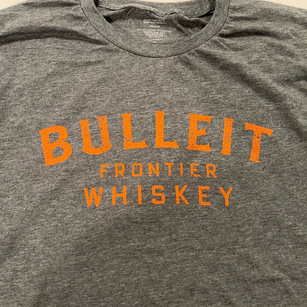 Tangerine Gray Tee with Orange Print